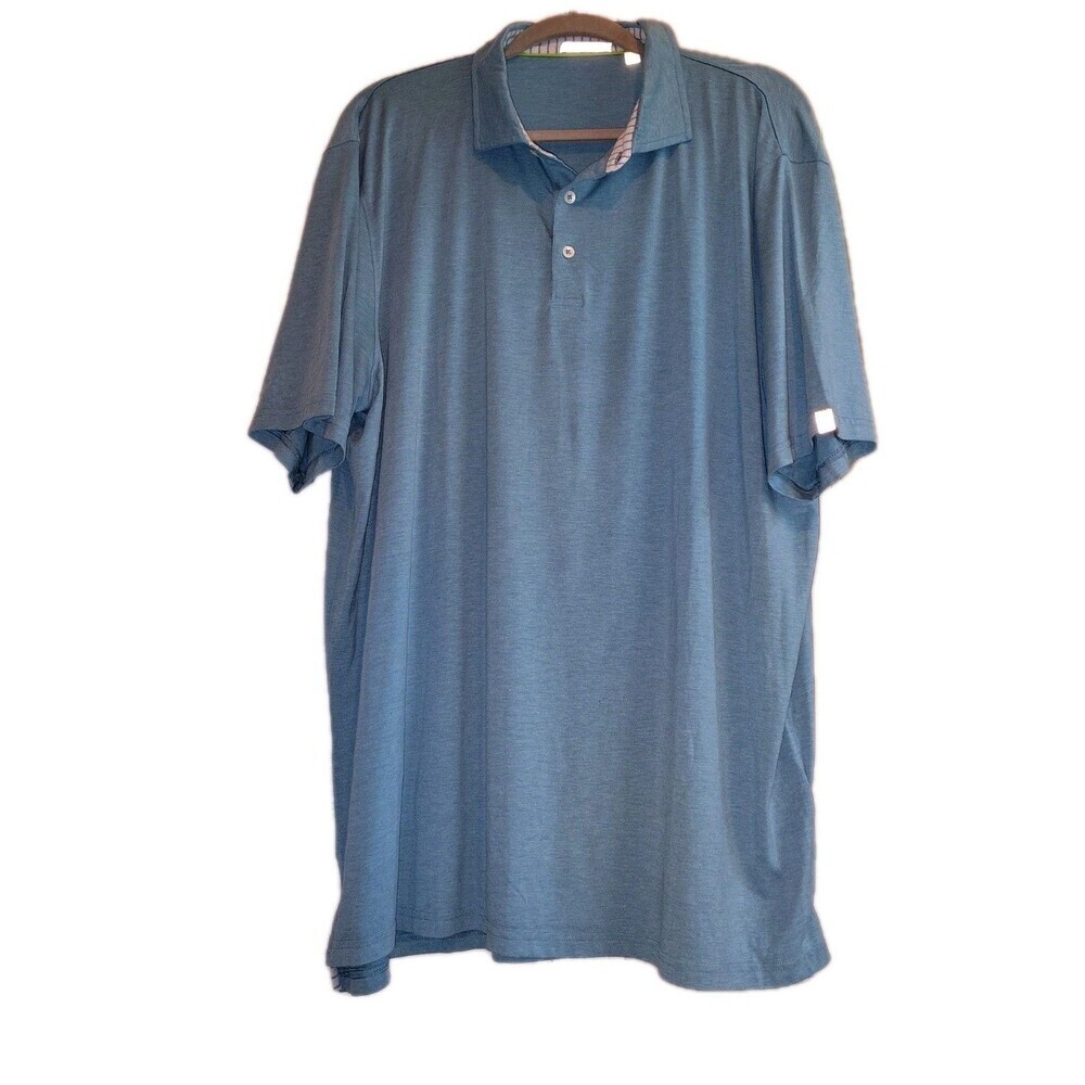 Tasc Performance Men's Short Sleeve Polo Shirt Blue Heather Size 2XL Spring 2023